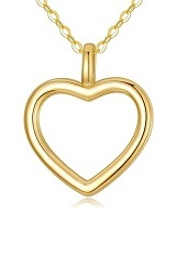 dazzling forever love heart gold baby necklace